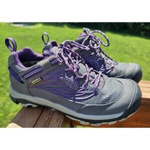 KEEN "Saltzman" Hiking Shoes Women's Size 7 Charcoal & Purple